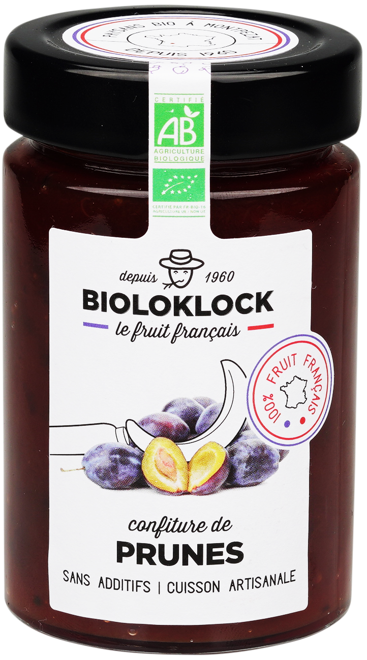 Bioloklock -- Confiture de prunes bio (france) - 230 g x 6