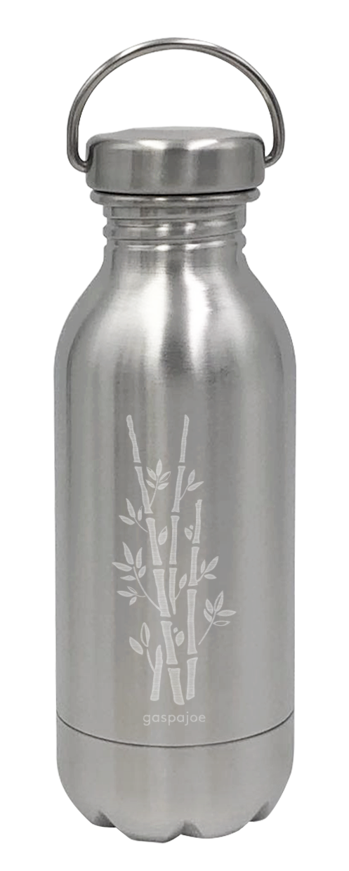 Gaspajoe -- Gourde daily mini inox gravure bambou - 330 ml