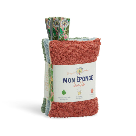 Anotherway -- Eponges lavables cuisine - lot de 3