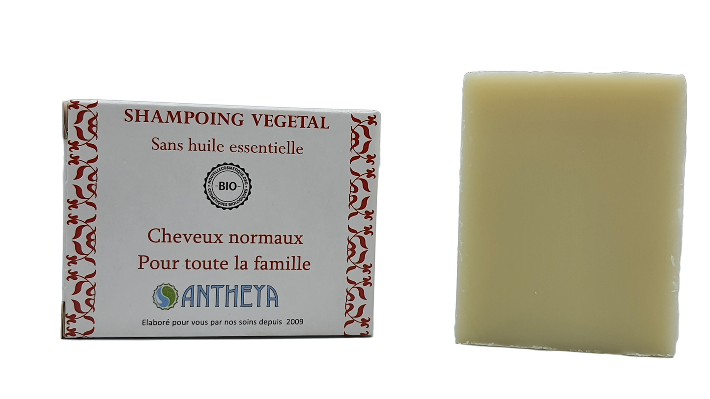 Antheya -- Shampoing solide sans he - toute famille et cheveux normaux (boîte) - 100 g