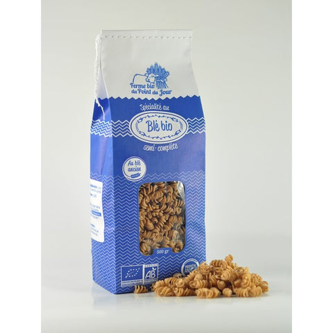 La Ferme Bio Du Point Du Jour -- Fusilli blé ancien semi complet bio - 500 g
