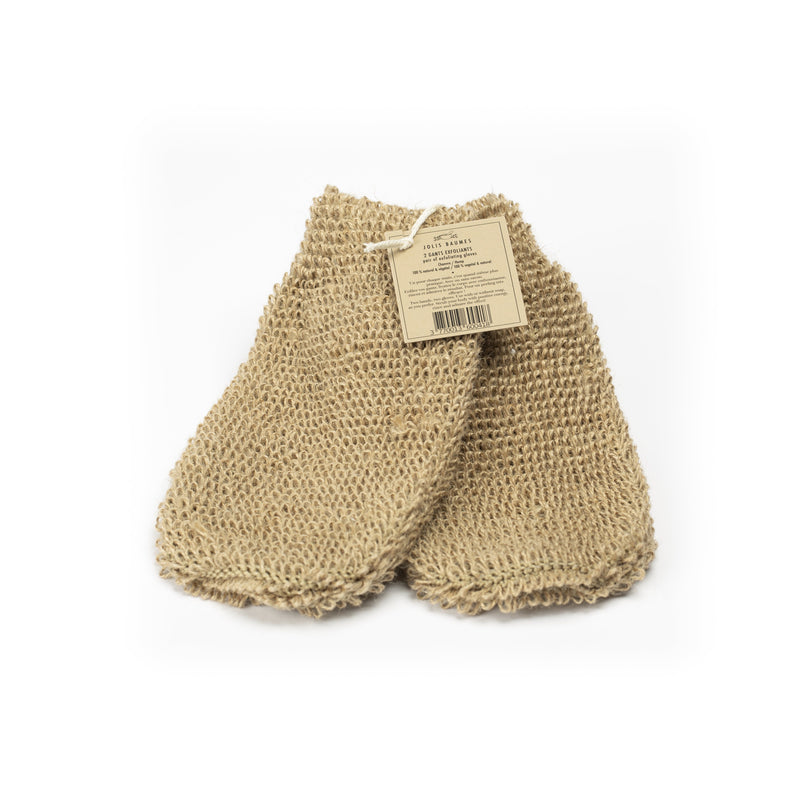 Jolis Baumes -- Gants exfoliants naturels (gommage hammam & peau éclatante)