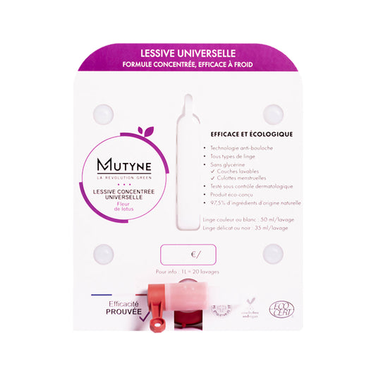 Mutyne -- Habillage lessive fleur de lotus 20l Vrac