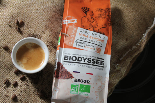 Biodyssée -- Café moulu origine moka 100% arabica bio (origine Ethiopie) - 250 g