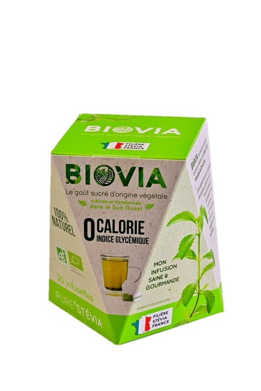 Biovia -- Infusion sucrante sans calorie (100% stévia française)