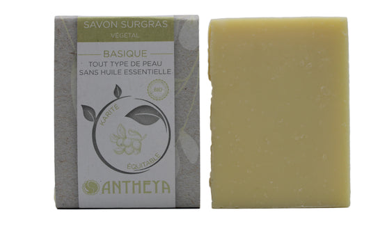 Antheya -- Savon beurre de karité - simplement naturel (bande papier) - 100 g