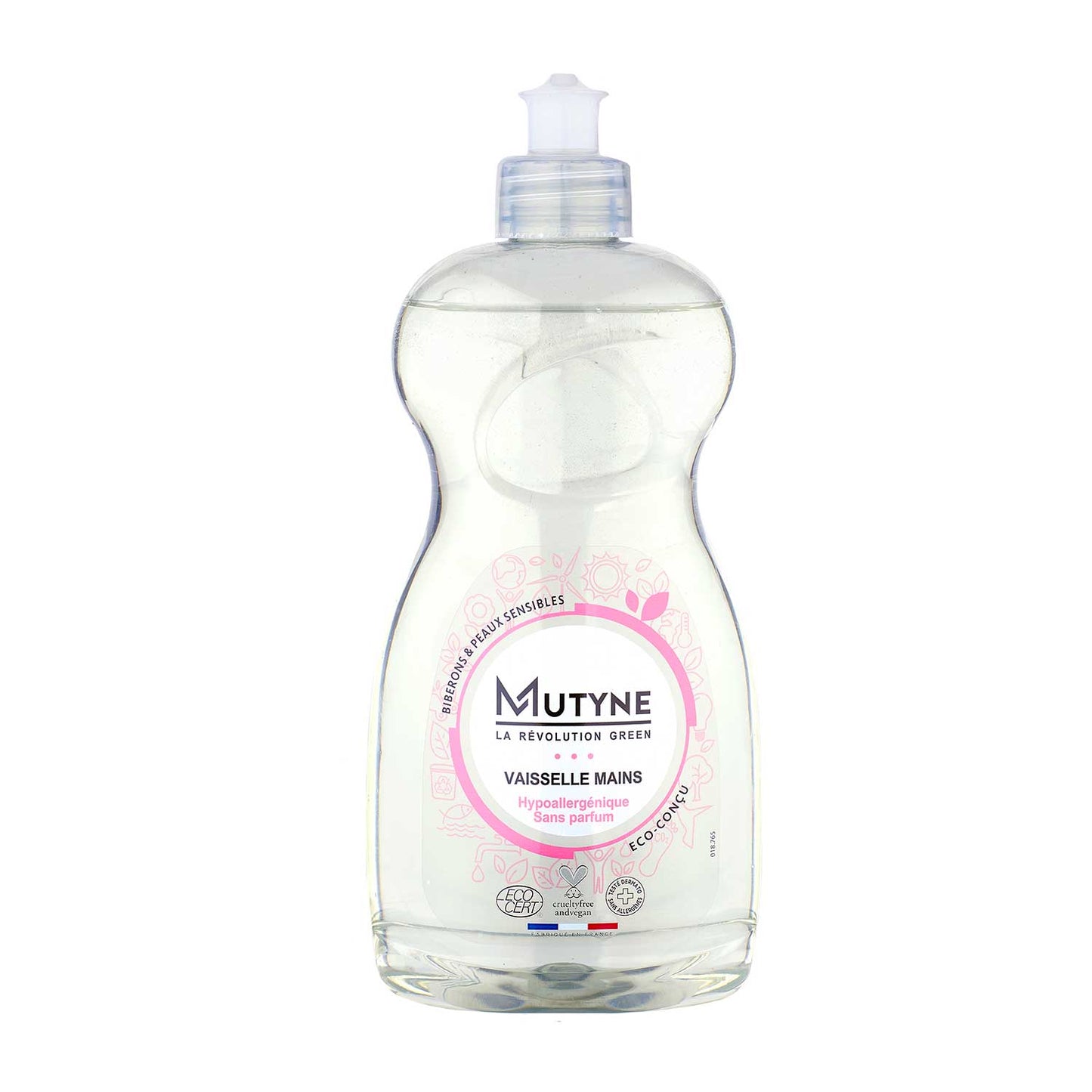 Mutyne -- Liquide vaisselle ecocert hypoallergénique sans parfum - 500 –  Aventure bio