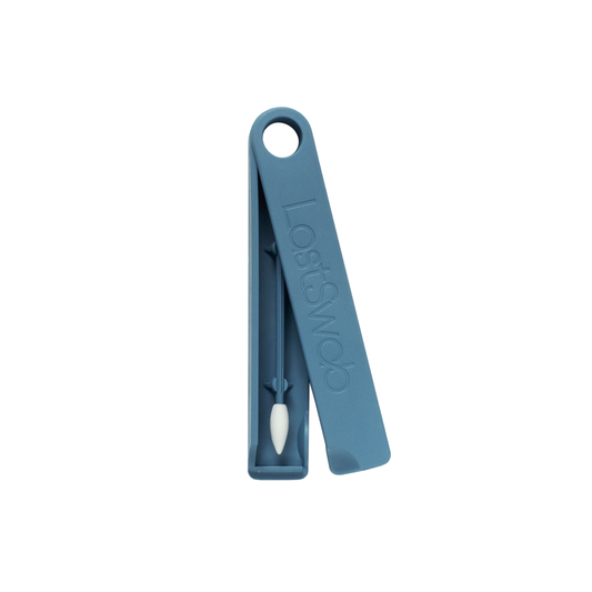 Lastswab -- Stick démaquillant réutilisable avec étui - bleu