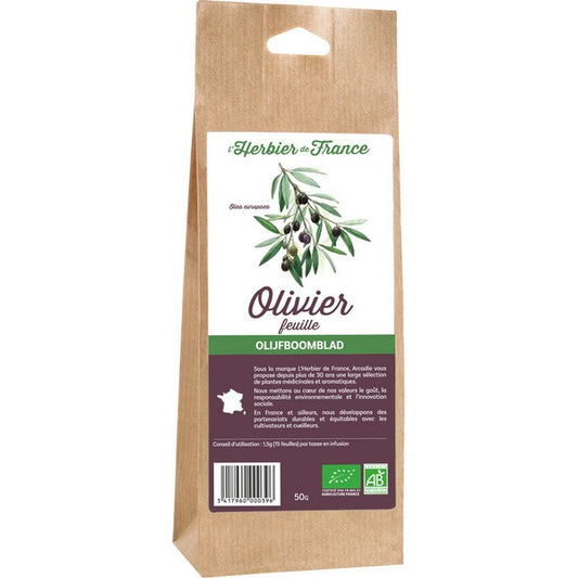 L'herbier -- Feuilles d'olivier bio (origine France) - 50 g