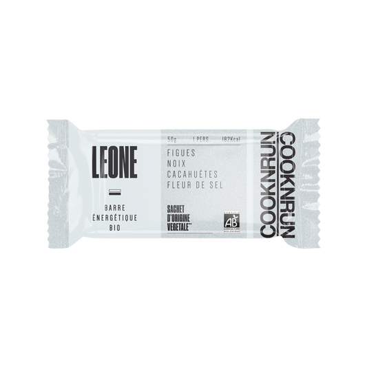Cook'n Run -- Présentoir de 20 barres compostables bio léone (figue noix cacahuète) - 20 x 50 g