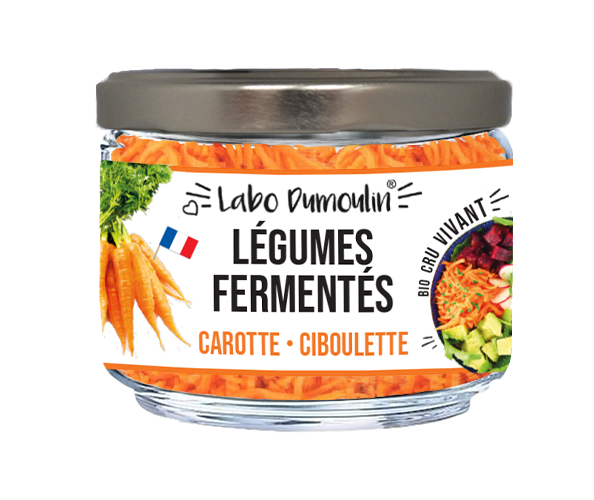 Le Labo Dumoulin -- Légumes fermentés frais bio (carottes ciboulette) - 180 g x 6
