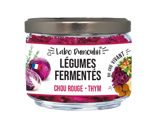 Le Labo Dumoulin -- Légumes fermentés frais bio (chou rouge thym) - 180 g x 6