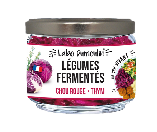 Le Labo Dumoulin -- Légumes fermentés frais bio (chou rouge thym) - 180 g x 6