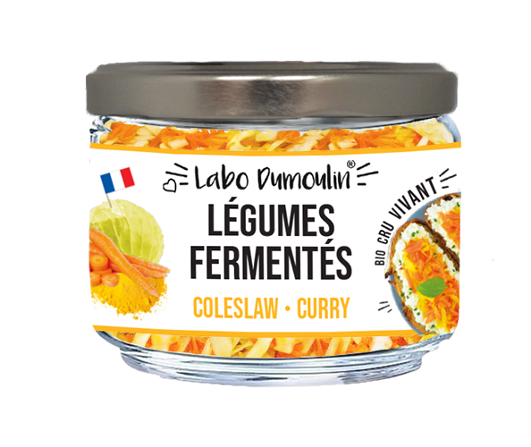 Le Labo Dumoulin -- Légumes fermentés frais bio (coleslaw curry) - 180 g x 6