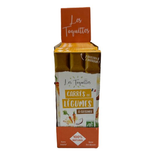 Les Toquettes -- Présentoir de 12 tablettes carotte curry coco gingembre bio - 12 x 60 g