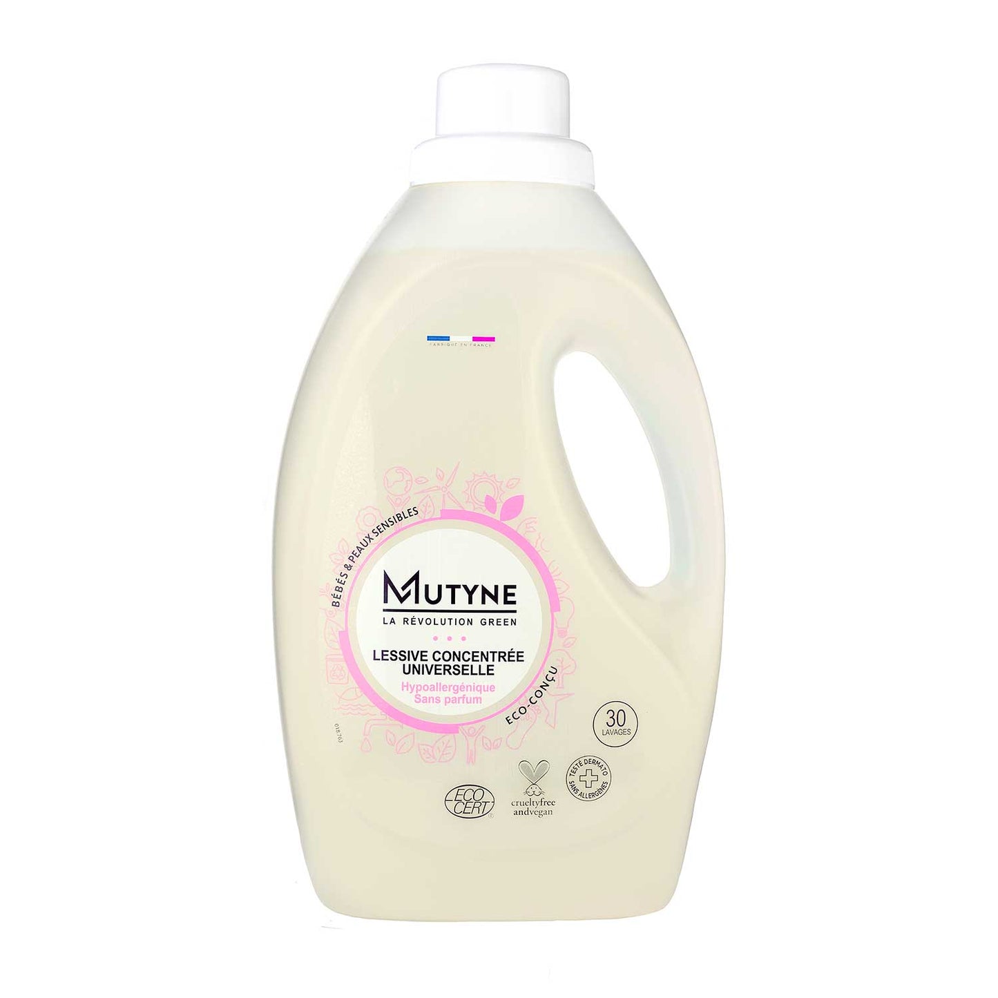 Mutyne -- Lessive ecocert hypoallergénique sans parfum - 1,5 L – Aventure  bio