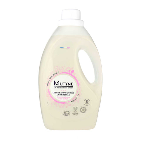 Mutyne -- Lessive ecocert hypoallergénique sans parfum - 1,5 L