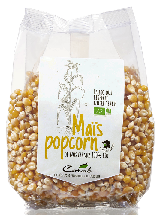 Corab Coopérative -- Maïs popcorn Bio Equitable en France (origine France) - 500 g