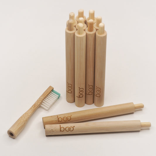 My Boo Company -- Manche en bambou pour brosse à dents adulte à tête rechargeable Vrac