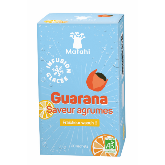Matahi -- Infusion glacée bio guarana saveur agrumes - 20 sachets x 2 g