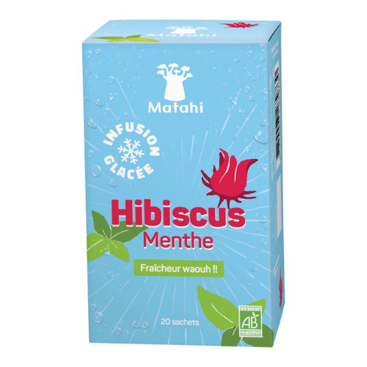 Matahi -- Infusion glacée bio hibiscus menthe matahi - 20 sachets x 2 g