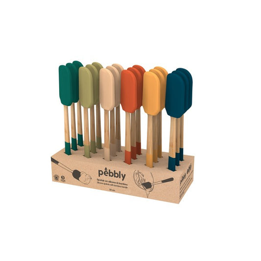 Pebbly -- Présentoir de 18 spatules souples 6 coloris