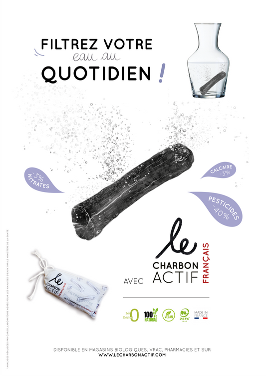 Morceaux de charbon actif en vrac ~ 100g, Binchotan