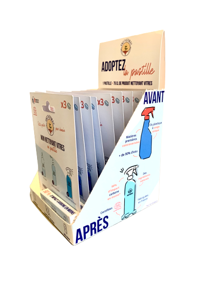 Anotherway -- Présentoir de 10 lots de 3 pastilles vitres