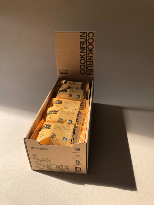 Cook'n Run -- Présentoir de 20 barres compostables bio lucienne (multifruits courge goji) - 20 x 50 g