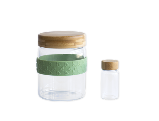 Achat / Vente Pebbly Boite conservation verre et bambou carrée, 2,2L