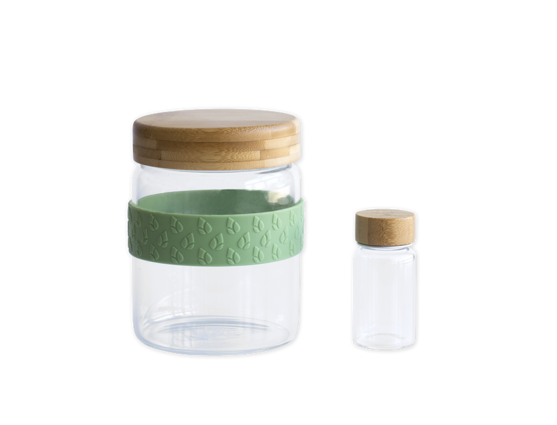 Pebbly -- Set déjeuner nomade - bocal 700ml + pot 50ml