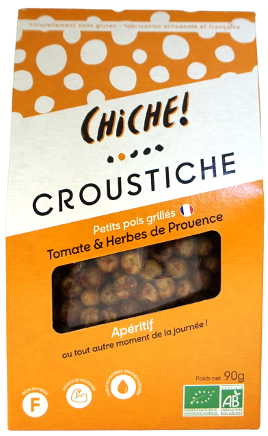 Chiche -- Petits pois grillés tomate et herbes de Provence bio - 90g