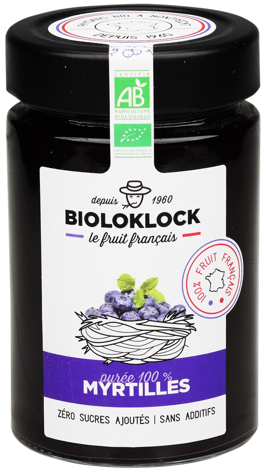 Bioloklock -- Purée de myrtilles bio (france) - 190 g x 6