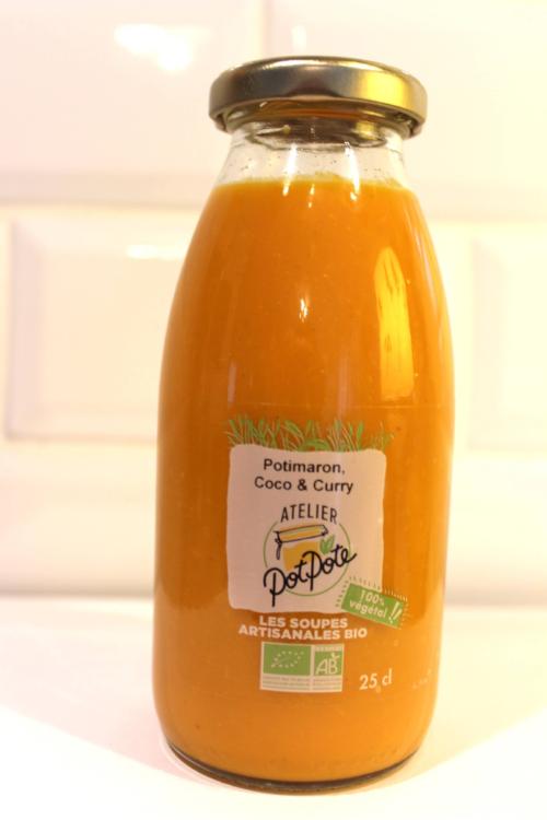 Atelier Potpote -- Soupe bio - potimarron coco curry - 25 cl x 24