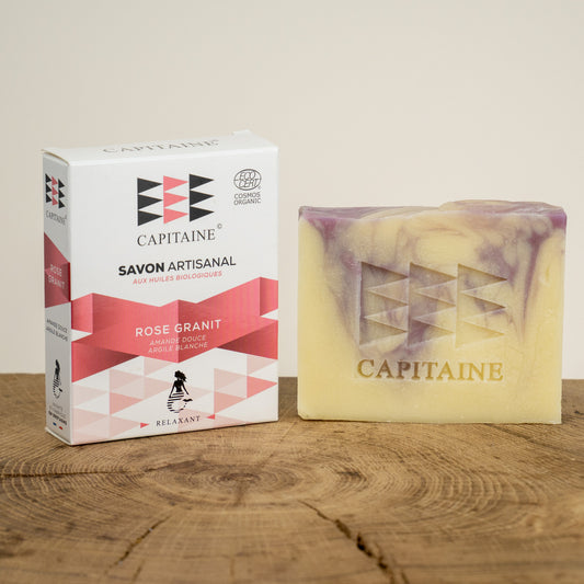 Capitaine -- Savon relaxant bio - rose granit - 100 g