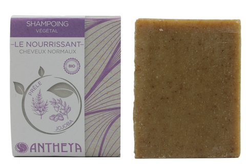 Antheya -- Shampoing solide à la prêle - nourrissant et réparateur (bande papier) - 100 g