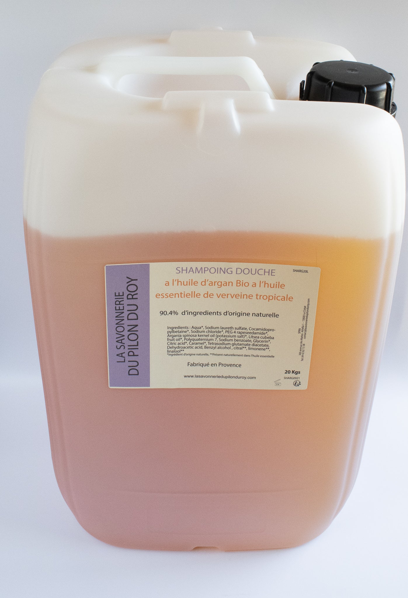 La Savonnerie Du Pilon Du Roy -- Shampoing douche à l'huile d'argan (avec sulfate) Vrac - 20 kg