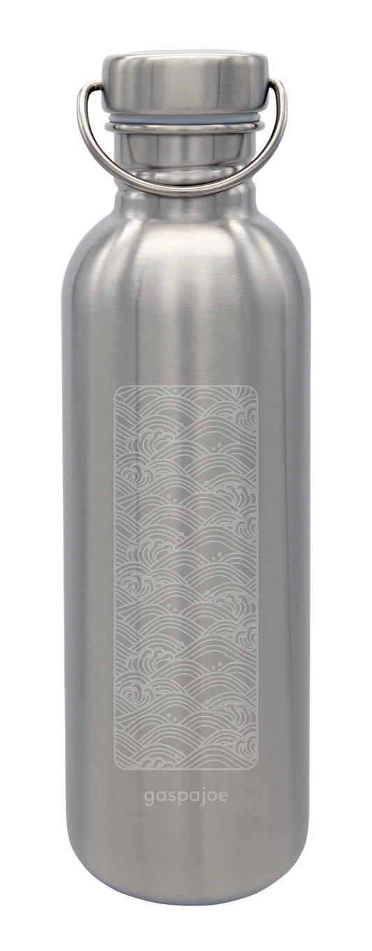 Gaspajoe -- Gourde Sporty Inox Vagues - 1 L