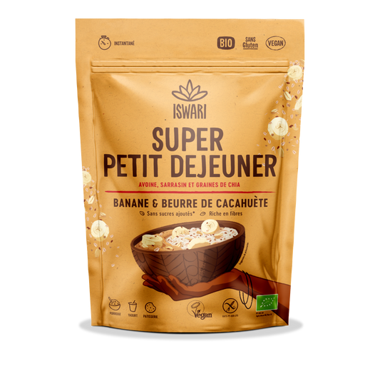 Iswari -- Super petit déjeuner banane et beurre de cacahuètes