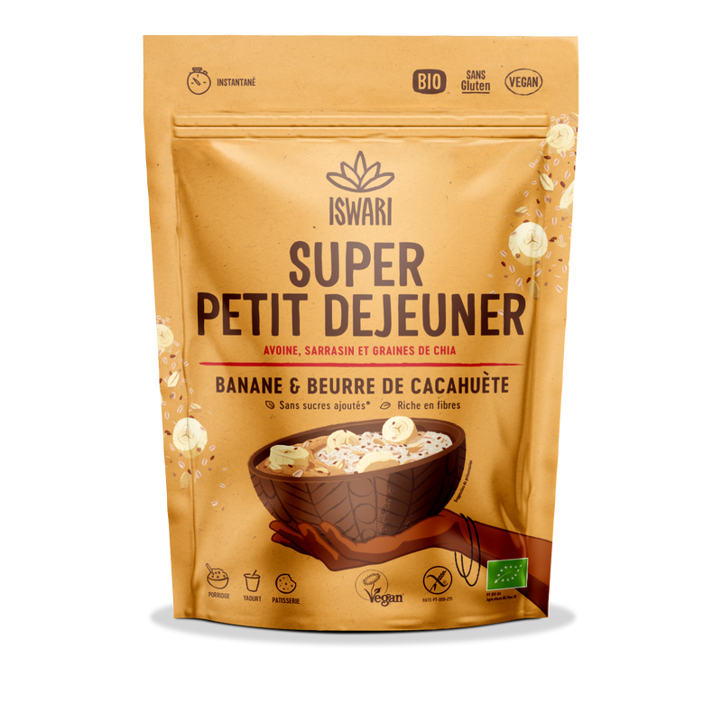 Iswari -- Super petit déjeuner banane et beurre de cacahuètes