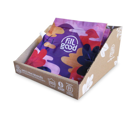 Fillgood -- Sacs à vrac réutilisables doseur petit bouchon (prêt à vendre) - 1,2L x 20