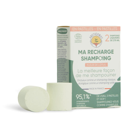 Anotherway -- Ma recharge Shampoing Fleur de lotus - 6 pastilles