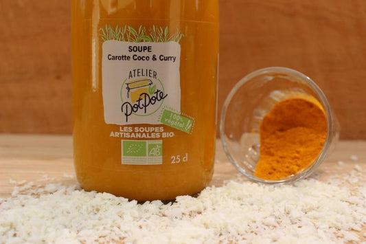 Atelier Potpote -- Soupe bio - carotte coco curry - 25 cl x 24