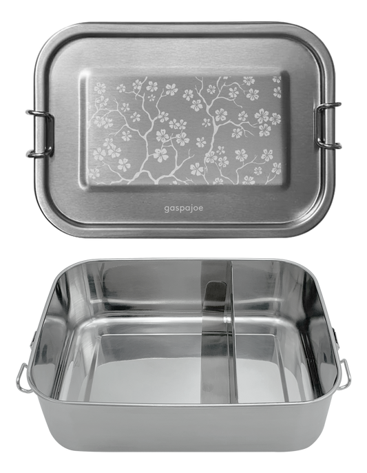 Gaspajoe -- Lunch box Yummy Inox Gravée Cerisier - 800 ml