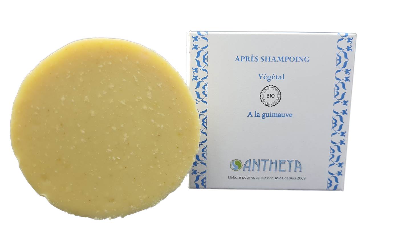 Antheya -- Après-shampoing solide guimauve sans he - démêlant (boîte) - 90 g
