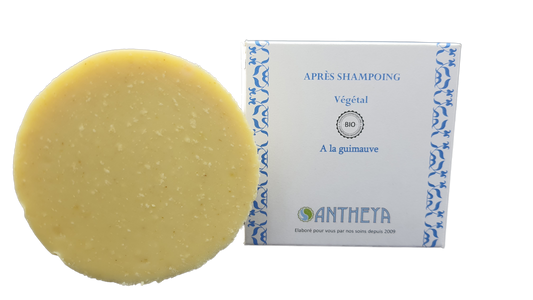 Antheya -- Après-shampoing solide guimauve sans he - démêlant (boîte) - 90 g