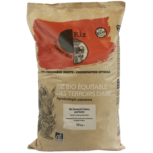Autour du riz -- Basmati blanc bio équitable (origine Inde / Pakistan) - vrac 10 kg