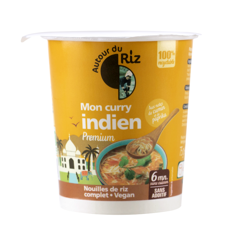 Autour du riz -- Cup Veggie Premium Mon Curry Indien bio - 75 g