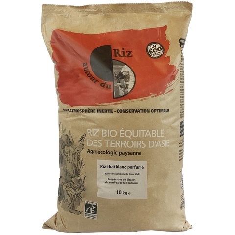 Autour du riz -- Riz thaï blanc bio équitable (origine Thaïlande) - vrac 10 kg