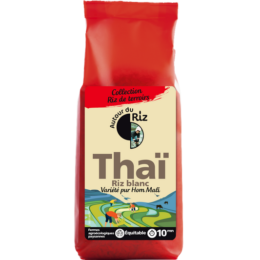 Autour du riz -- Riz thaï blanc bio sans gluten équitable (origine Thaïlande) - 500 g